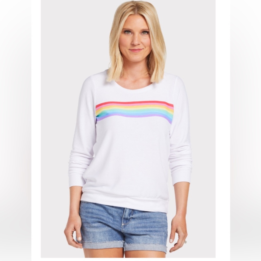 Chaser Cut Out Rainbow Sweatshirt